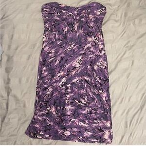 Y2K Guess Strapless BodyCon purple Olivia dress